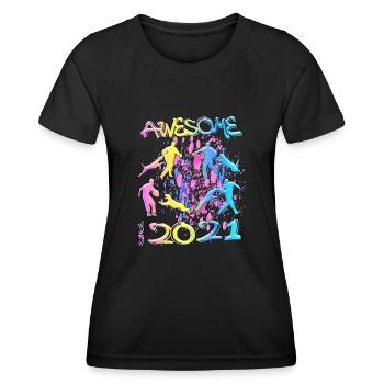 Awesome since 2021. Agility, Hundetraining - Frauen Funktions-T-Shirt - Schwarz - Vorne - AI Model Female 172 light (172cm)