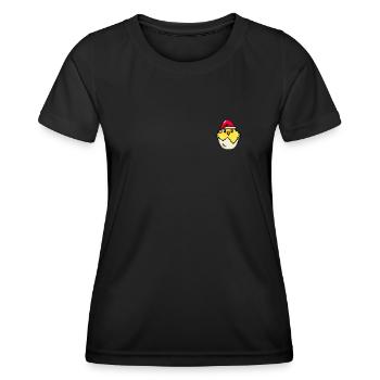 Chicks Pixélisé Noël - Drôle de Noël de Chick - T-shirt sport Femme - noir - Devant - AI Model Female 172 light (172cm)