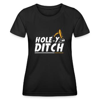 Baggerfahrer, Grabe Sachen Aus - Frauen Funktions-T-Shirt - Schwarz - Vorne - AI Model Female 172 light (172cm)