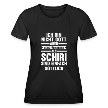 Schiri Unparteiischer Fußball Schiedsrichter - Frauen Funktions-T-Shirt - Schwarz - Vorne - AI Model Female 172 light (172cm)