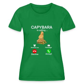 Capybara - Frauen Funktions-T-Shirt - Kelly Green - Vorne - AI Model Female 172 dark (172cm)