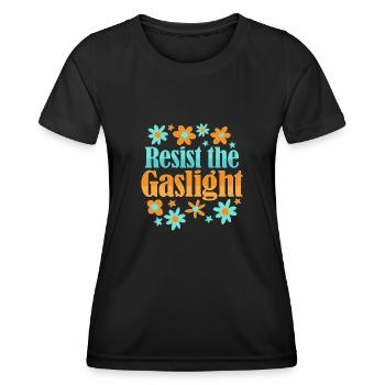 Féminisme Gaslightning Design pour un - T-shirt sport Femme - noir - Devant - AI Model Female 172 light (172cm)