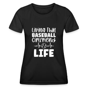 Baseball Baseball Ami Joueur de baseball - T-shirt sport Femme - noir - Devant - AI Model Female 172 light (172cm)
