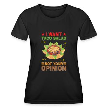 Salade de tacos - T-shirt sport Femme - noir - Devant - AI Model Female 172 light (172cm)