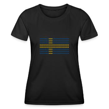 Swedish flag - Women's Functional T-Shirt - black - Front - AI Model Female 172 light (172cm)