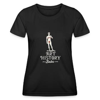 Kunstgeschichte Frau David Staue Michelangelo - Frauen Funktions-T-Shirt - Schwarz - Vorne - AI Model Female 172 light (172cm)