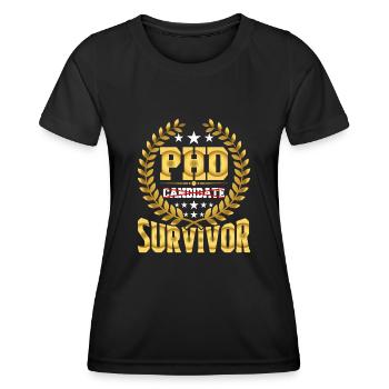 Phd Candidate Survivor 8 - Frauen Funktions-T-Shirt - Schwarz - Vorne - AI Model Female 172 light (172cm)