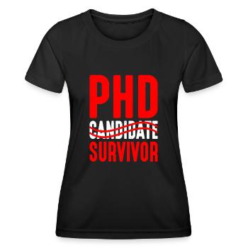 Phd Candidate Survivor 9 - Frauen Funktions-T-Shirt - Schwarz - Vorne - AI Model Female 172 light (172cm)