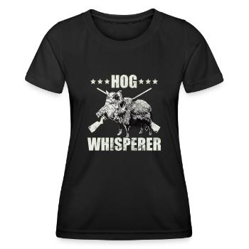 Wildschwein jäger wildschwein jagd flüsterer - Frauen Funktions-T-Shirt - Schwarz - Vorne - AI Model Female 172 light (172cm)