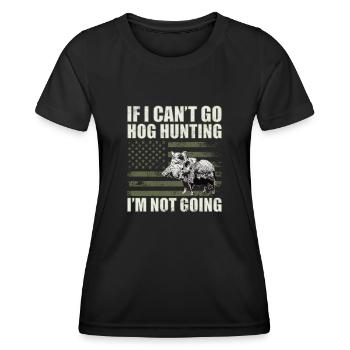 Wildschweinjäger ich gehe wildschweine jagen - Frauen Funktions-T-Shirt - Schwarz - Vorne - AI Model Female 172 light (172cm)