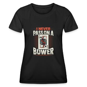 Kartenspiel Euchre - Frauen Funktions-T-Shirt - Schwarz - Vorne - AI Model Female 172 light (172cm)