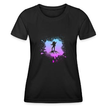 Alpinisme - T-shirt sport Femme - noir - Devant - AI Model Female 172 light (172cm)