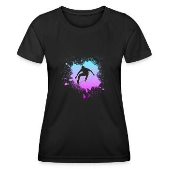 patinage - T-shirt sport Femme - noir - Devant - AI Model Female 172 light (172cm)