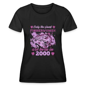 Finest Fisherwomen Born 2000 Womens 23th Birthday - Frauen Funktions-T-Shirt - Schwarz - Vorne - AI Model Female 172 light (172cm)