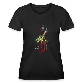 Cool Splash Art Volleyball Fille - T-shirt sport Femme - noir - Devant - AI Model Female 172 light (172cm)