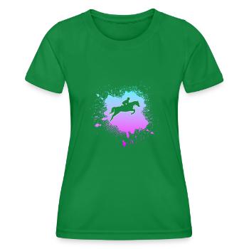 Équitation - T-shirt sport Femme - vert - Devant - AI Model Female 172 dark (172cm)