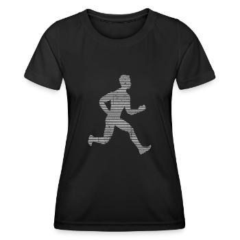 Faire du jogging - T-shirt sport Femme - noir - Devant - AI Model Female 172 light (172cm)