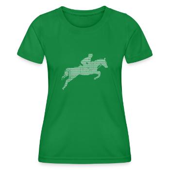 Équitation - T-shirt sport Femme - vert - Devant - AI Model Female 172 dark (172cm)