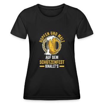Schützenverein Bier Schützenfest - Frauen Funktions-T-Shirt - Schwarz - Vorne - AI Model Female 172 light (172cm)