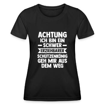 Schützenverein Schützenfest Schützenkönig - Frauen Funktions-T-Shirt - Schwarz - Vorne - AI Model Female 172 light (172cm)