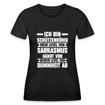 Schützenverein Schützenfest Schützenkönig - Frauen Funktions-T-Shirt - Schwarz - Vorne - AI Model Female 172 light (172cm)