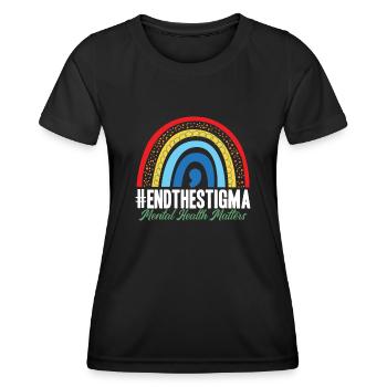 End The Stigma - Women's Functional T-Shirt - black - Front - AI Model Female 172 light (172cm)