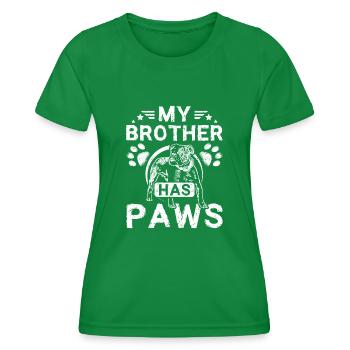 Mon frère a des pattes deutsch bulldog - T-shirt sport Femme - vert - Devant - AI Model Female 172 dark (172cm)
