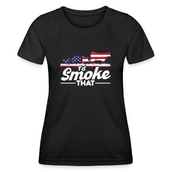 Id Smoke That - Frauen Funktions-T-Shirt - Schwarz - Vorne - AI Model Female 172 light (172cm)