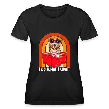 I Do What I Want - Women's Functional T-Shirt - black - Front - AI Model Female 172 light (172cm)