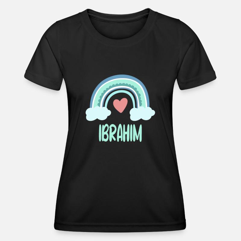 Ibrahim Name Rainbow Baby - Women's Functional T-Shirt - black