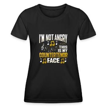 Voix chantée de contre-ténor - T-shirt sport Femme - noir - Devant - AI Model Female 172 light (172cm)