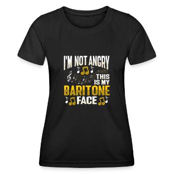 Baritone singing voice - Women's Functional T-Shirt - black - Front - AI Model Female 172 light (172cm)