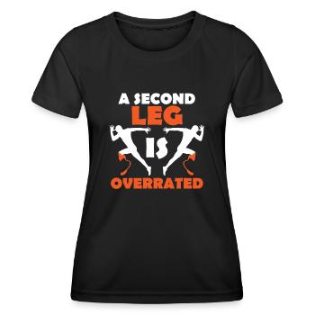 Beinprothese, Prothese, Amputierter, Amputation - Frauen Funktions-T-Shirt - Schwarz - Vorne - AI Model Female 172 light (172cm)