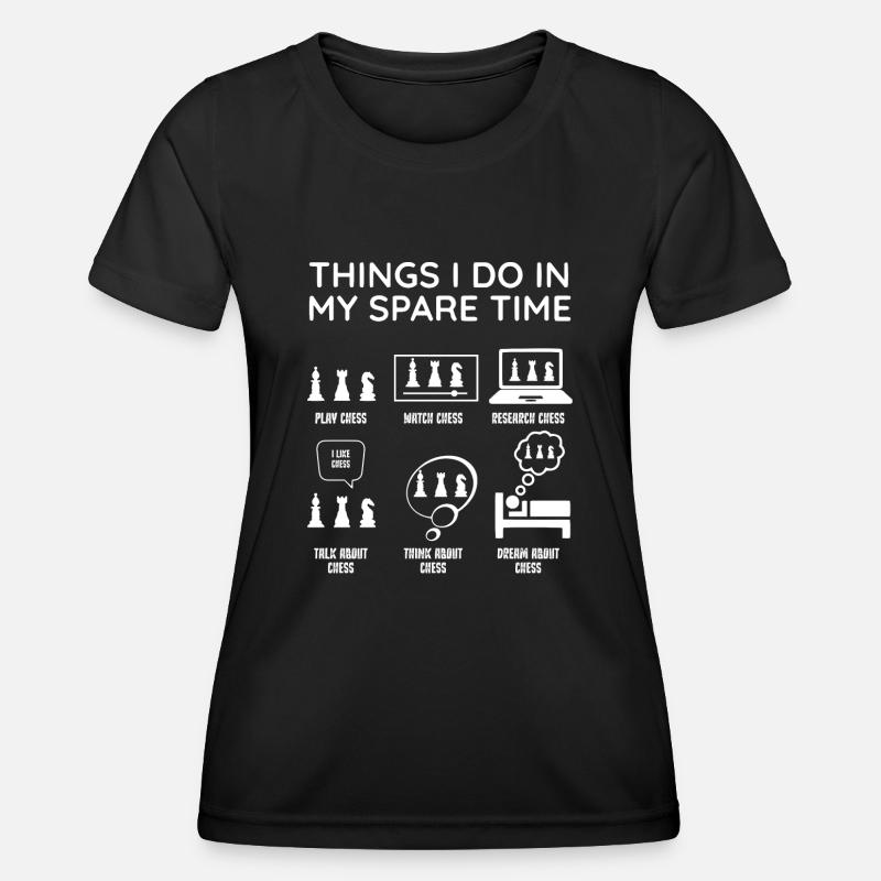Chess player, Chess game, Chess lover - Women's Functional T-Shirt - black