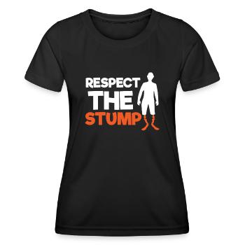Beinprothese, Prothese, Amputierter, Amputation - Frauen Funktions-T-Shirt - Schwarz - Vorne - AI Model Female 172 light (172cm)