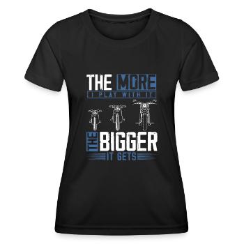 Amateurs de motos, motos, motos - T-shirt sport Femme - noir - Devant - AI Model Female 172 light (172cm)