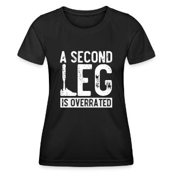 Beinprothese, Prothese, Amputierter, Amputation - Frauen Funktions-T-Shirt - Schwarz - Vorne - AI Model Female 172 light (172cm)