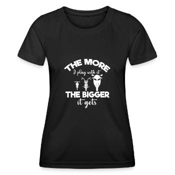 Amateurs de motos, motos, motos - T-shirt sport Femme - noir - Devant - AI Model Female 172 light (172cm)