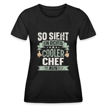Chef - Frauen Funktions-T-Shirt - Schwarz - Vorne - AI Model Female 172 light (172cm)