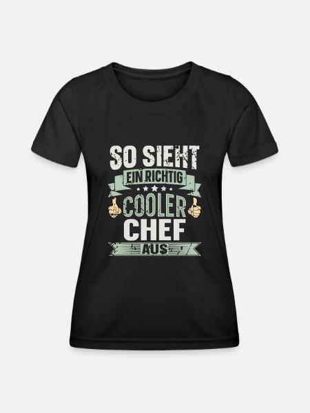 Chef - Frauen Funktions-T-Shirt - Schwarz