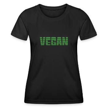 Vegan - Frauen Funktions-T-Shirt - Schwarz - Vorne - AI Model Female 172 light (172cm)