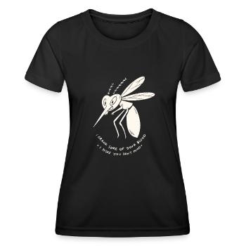 Moustique - T-shirt sport Femme - noir - Devant - AI Model Female 172 light (172cm)