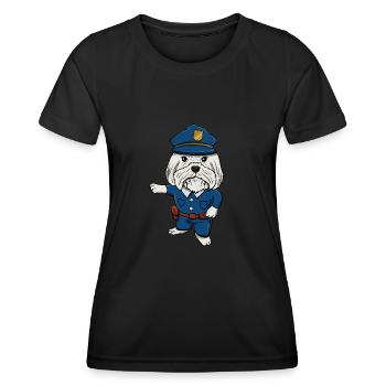 Police Dog Boy - Women's Functional T-Shirt - black - Front - AI Model Female 172 light (172cm)