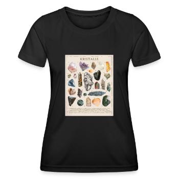 Tafel der Kristalle - Frauen Funktions-T-Shirt - Schwarz - Vorne - AI Model Female 172 light (172cm)