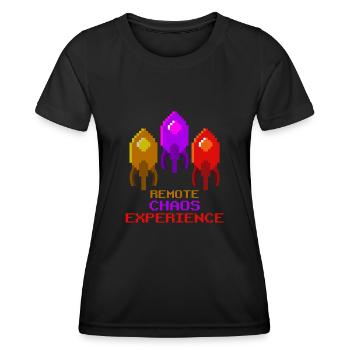 Remote chaos experience - Frauen Funktions-T-Shirt - Schwarz - Vorne - AI Model Female 172 light (172cm)