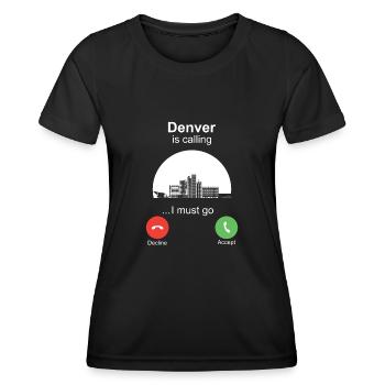 Denver is Calling - Frauen Funktions-T-Shirt - Schwarz - Vorne - AI Model Female 172 light (172cm)