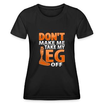 Amputiertes Bein Beinprothese Prothese Amputation - Frauen Funktions-T-Shirt - Schwarz - Vorne - AI Model Female 172 light (172cm)