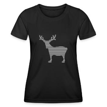 Élan - T-shirt sport Femme - noir - Devant - AI Model Female 172 light (172cm)