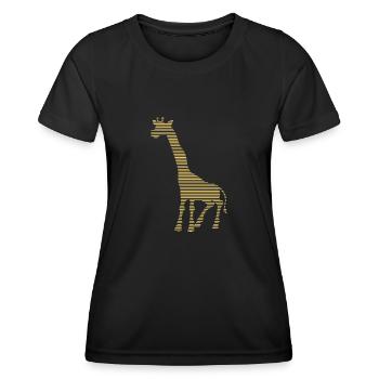 Giraffe - Frauen Funktions-T-Shirt - Schwarz - Vorne - AI Model Female 172 light (172cm)