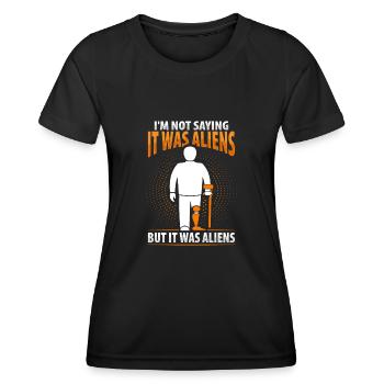 Amputiertes Bein Beinprothese Prothese Amputation - Frauen Funktions-T-Shirt - Schwarz - Vorne - AI Model Female 172 light (172cm)